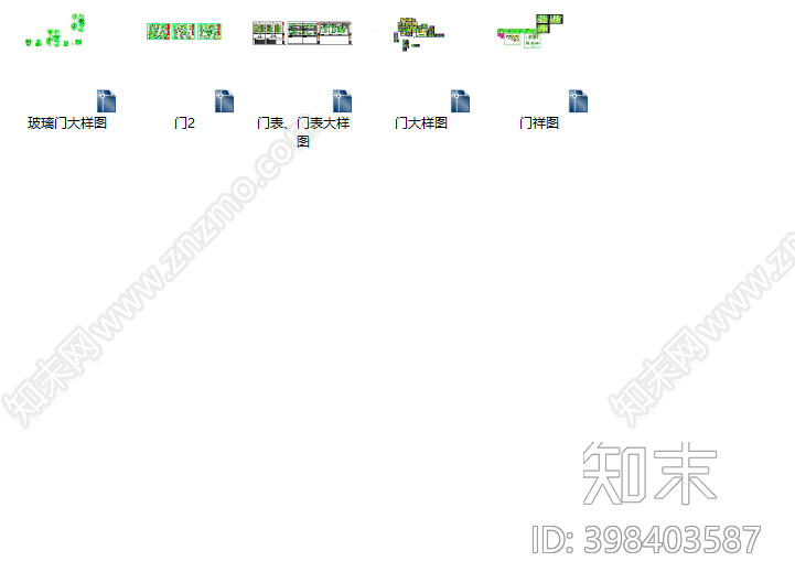 玻璃门施工图下载【ID:398403587】