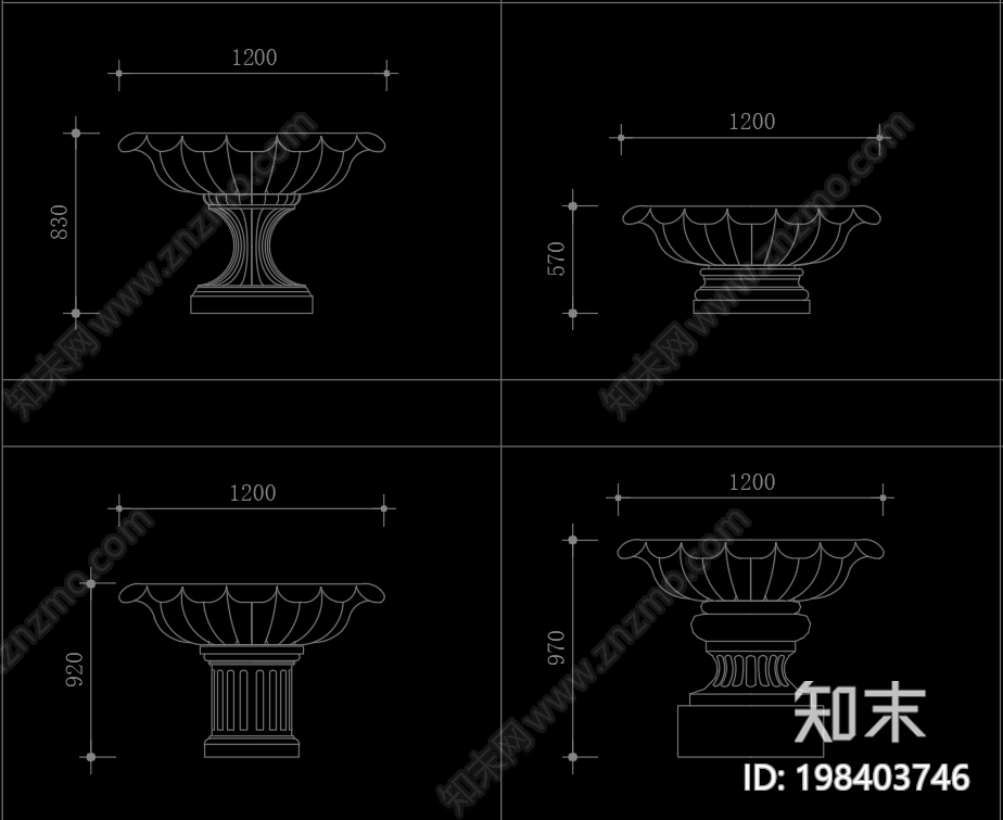 石材花坛cad施工图下载【ID:198403746】
