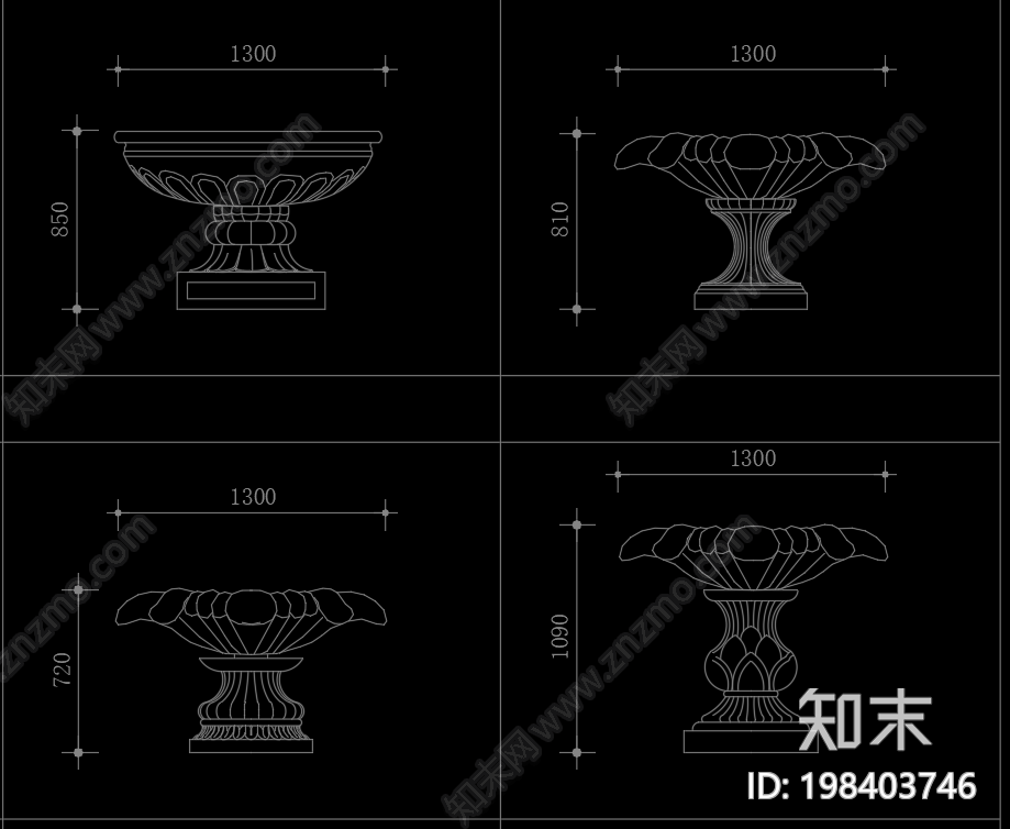 石材花坛cad施工图下载【ID:198403746】