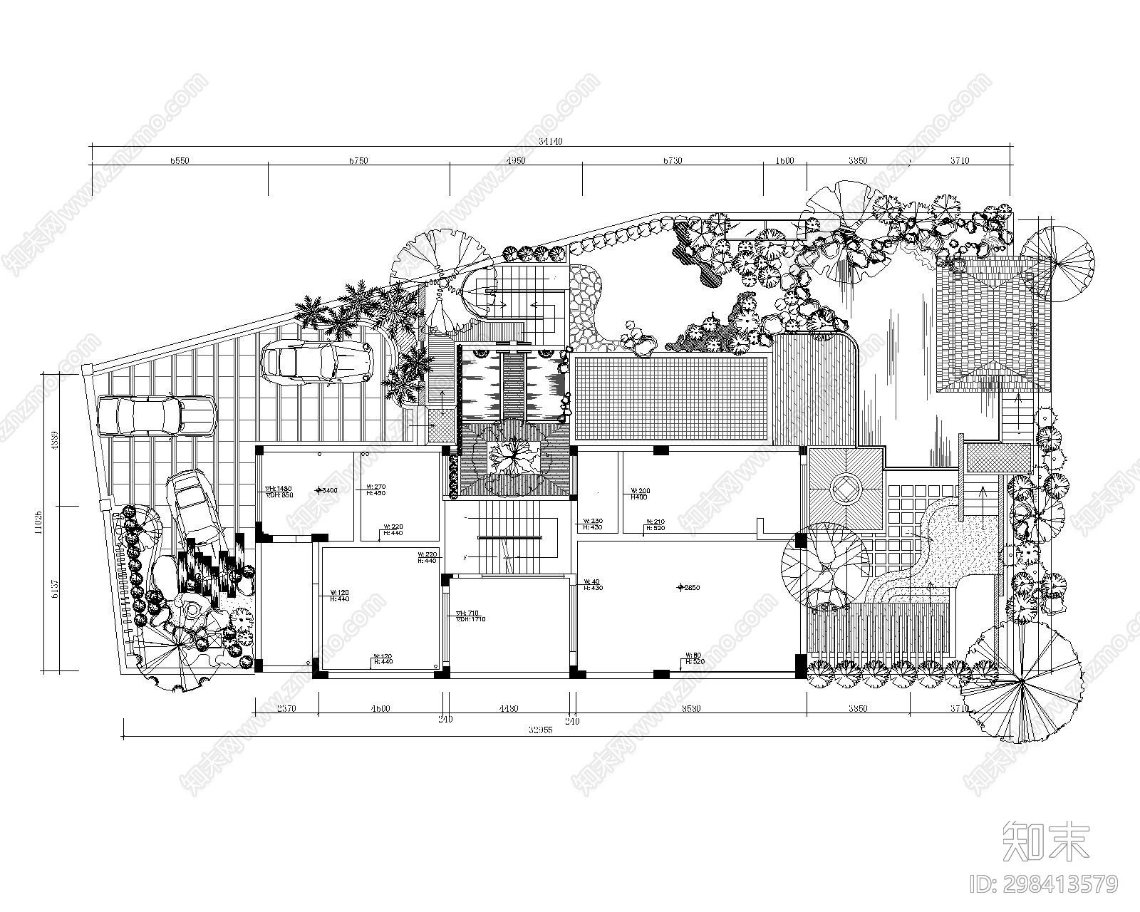 花园平面种植图施工图下载【ID:298413579】