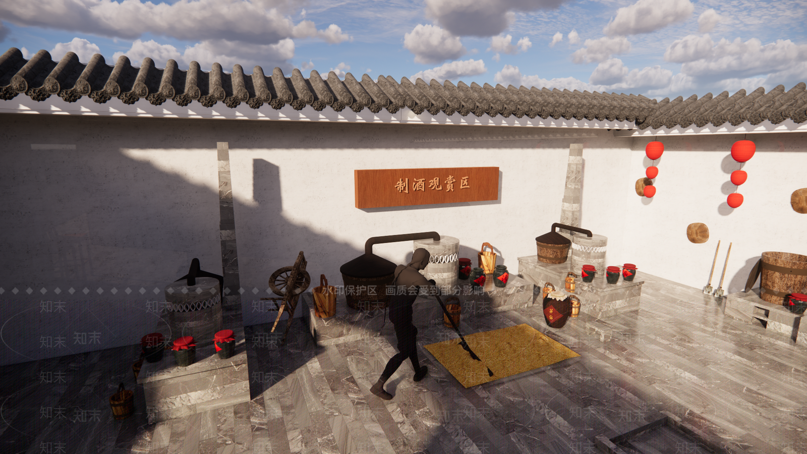 新中式酒文化展厅SU模型下载【ID:598685187】
