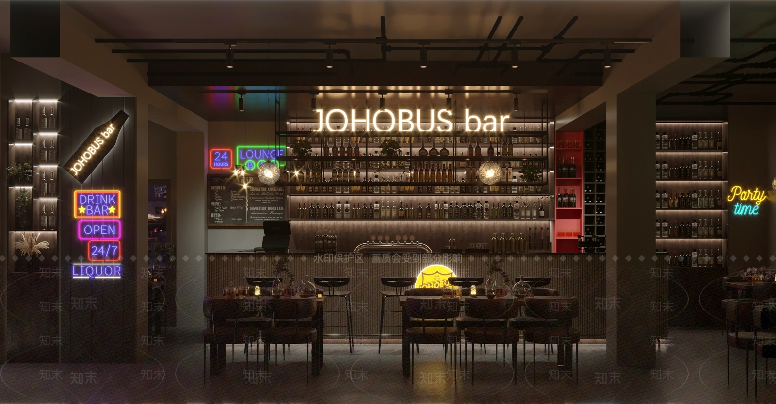 现代酒吧3D模型下载【ID:498415400】