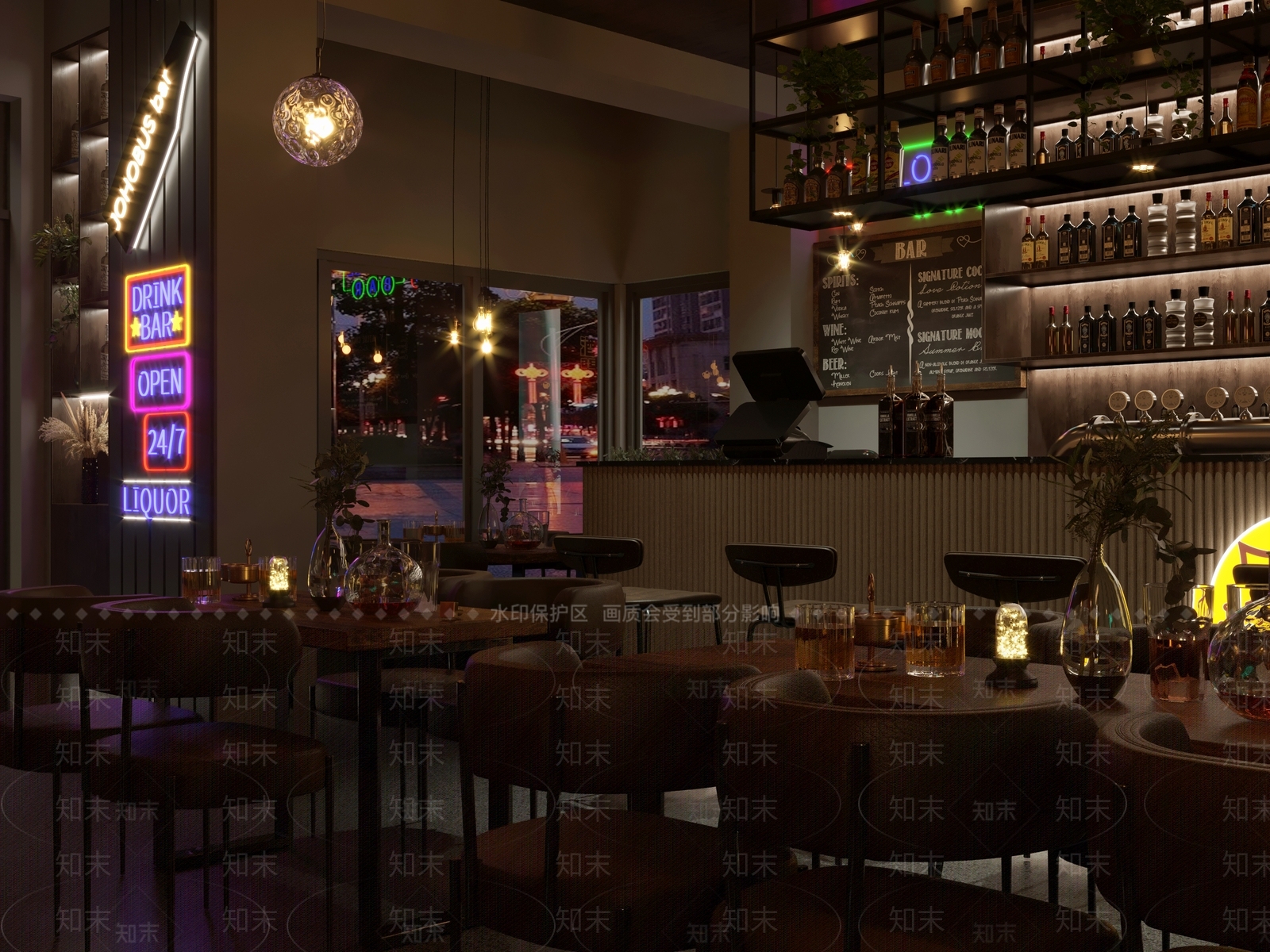 现代酒吧3D模型下载【ID:498415400】