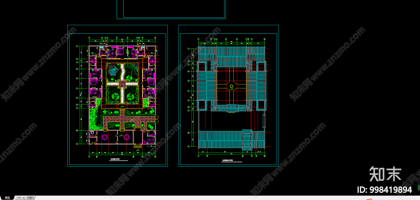 北京别墅四合院cad施工图下载【ID:998419894】