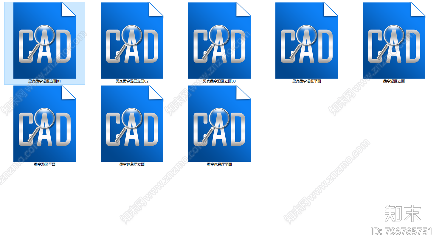 桑拿湿区cad施工图下载【ID:798785751】