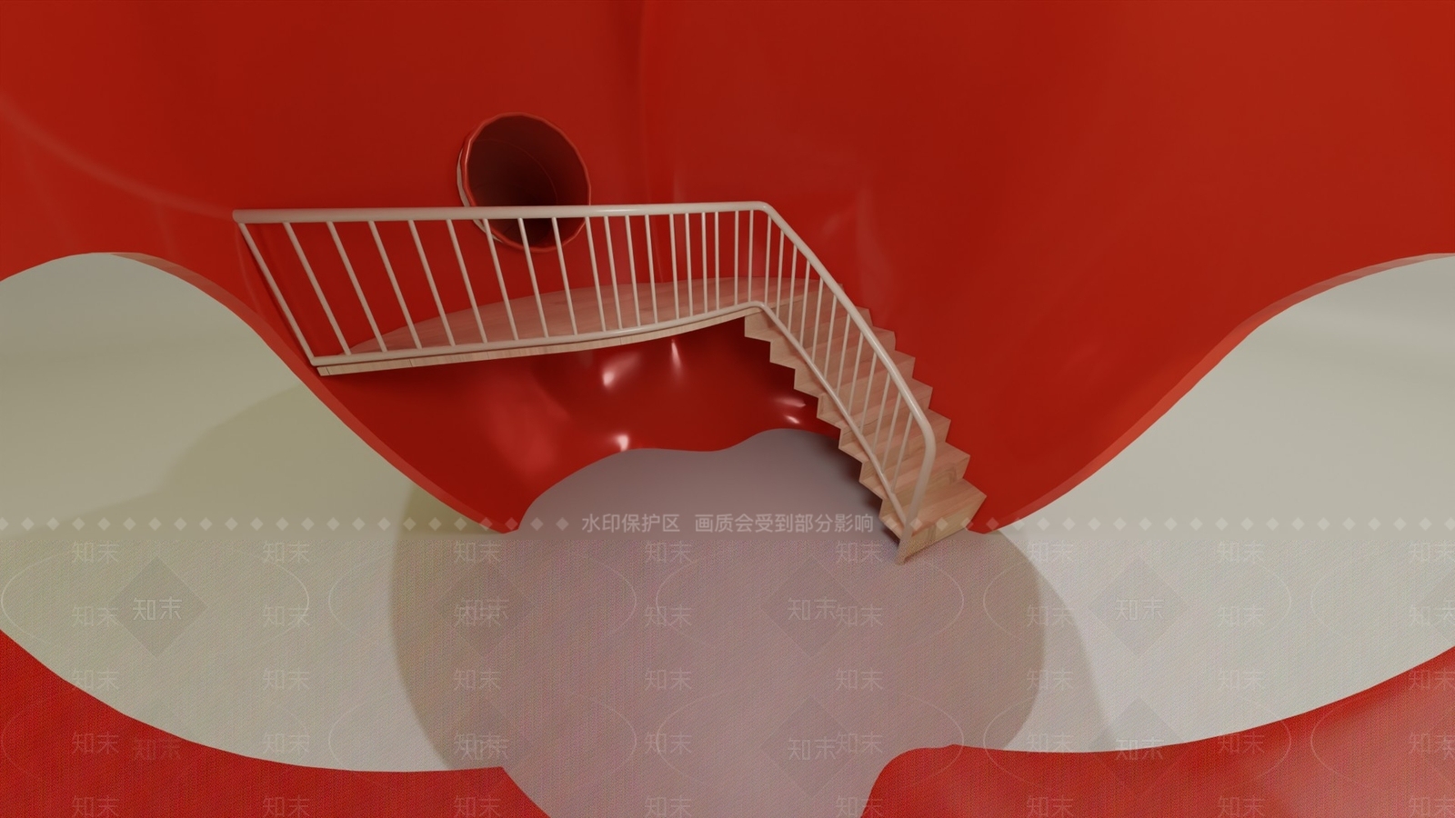 现代儿童滑梯SU模型下载【ID:798424671】
