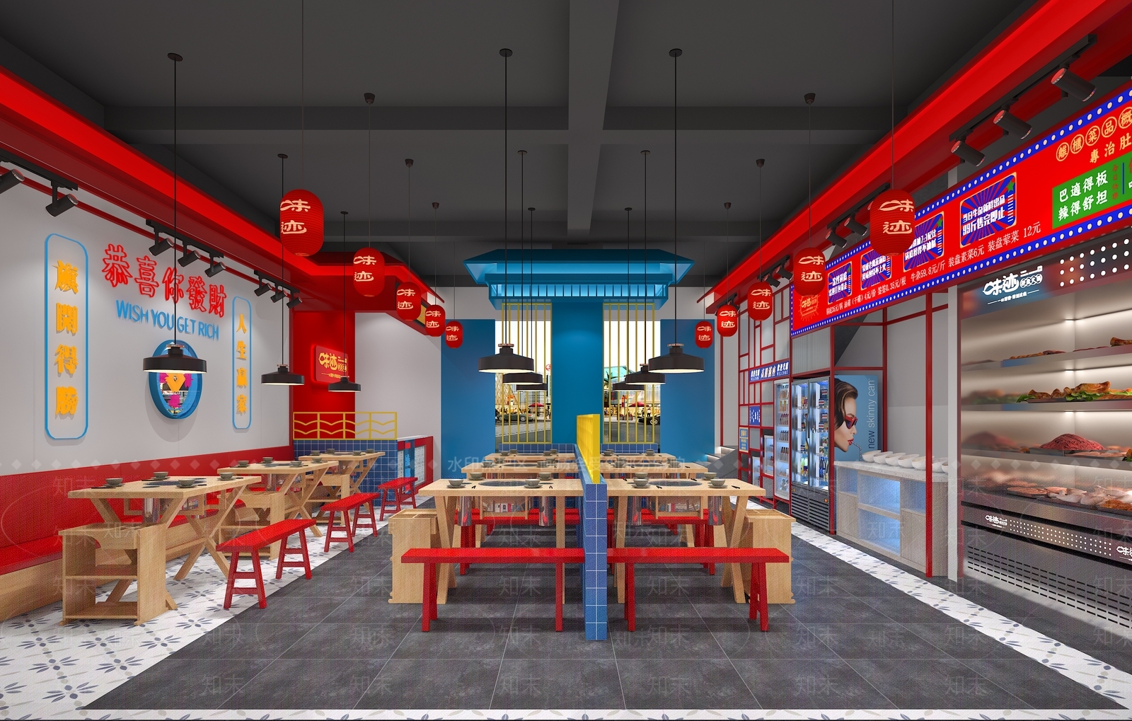 现代火锅店3D模型下载【ID:398425204】