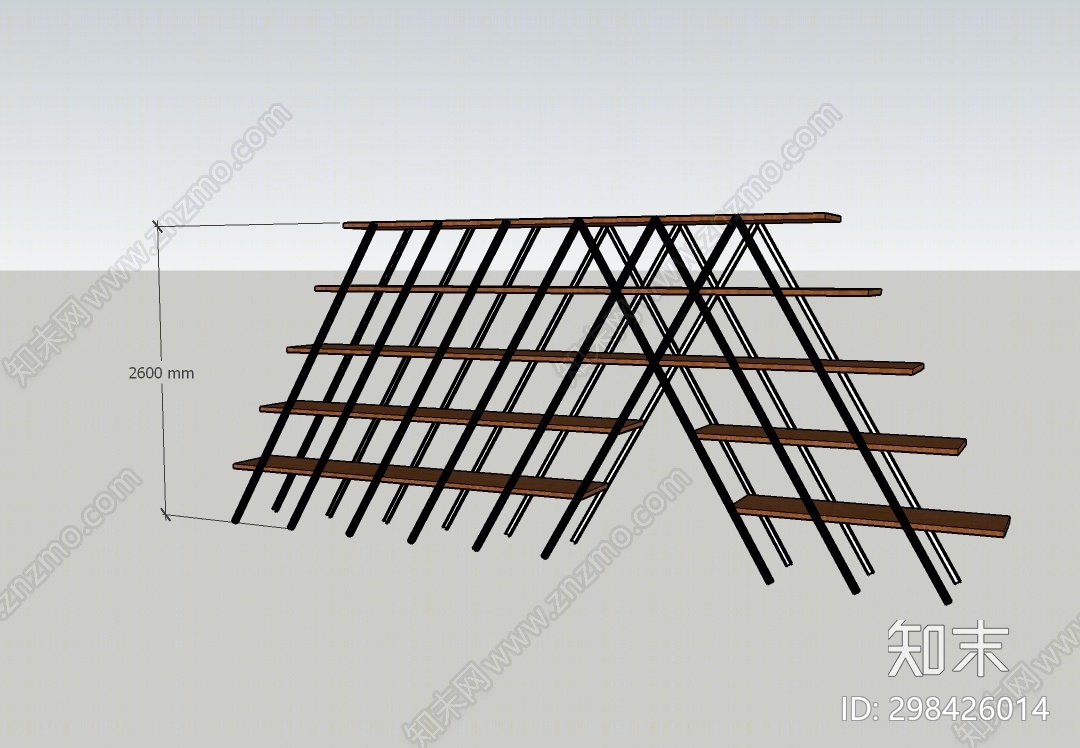 现代置物架SU模型下载【ID:298426014】