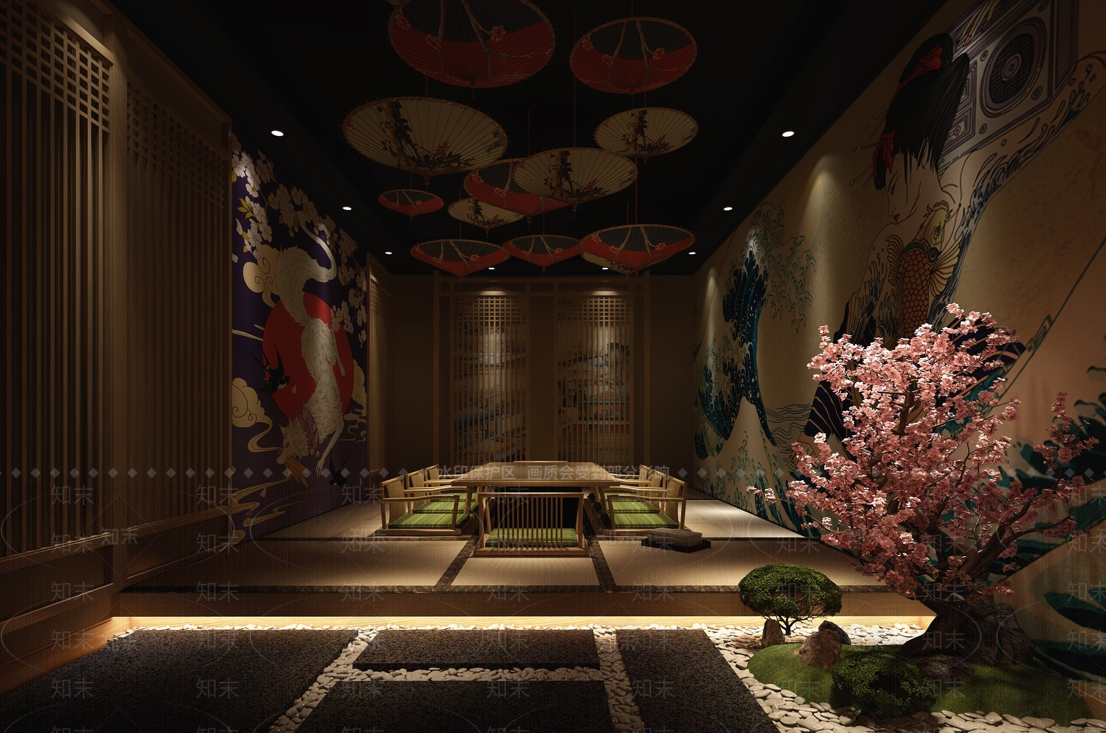 日式剧本杀包间3D模型下载【ID:998435942】