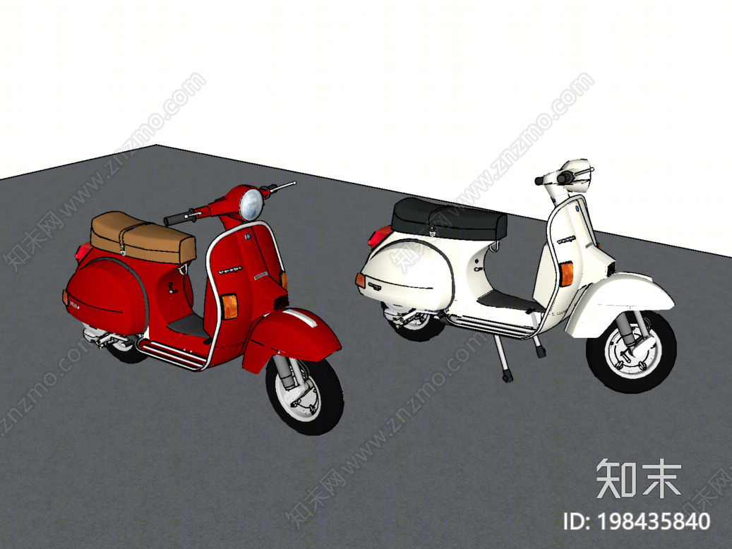 现代摩托车SU模型下载【ID:198435840】