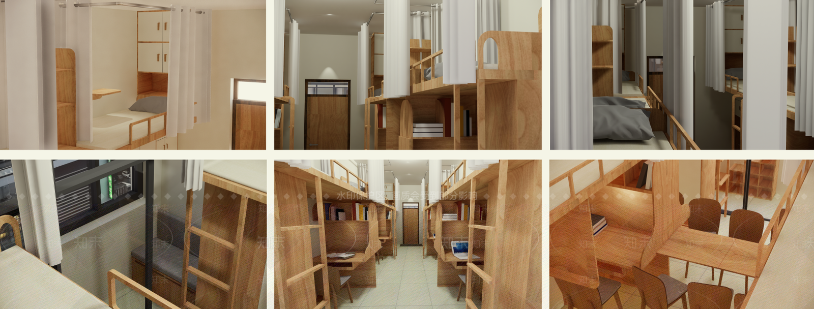现代学生宿舍SU模型下载【ID:999601616】