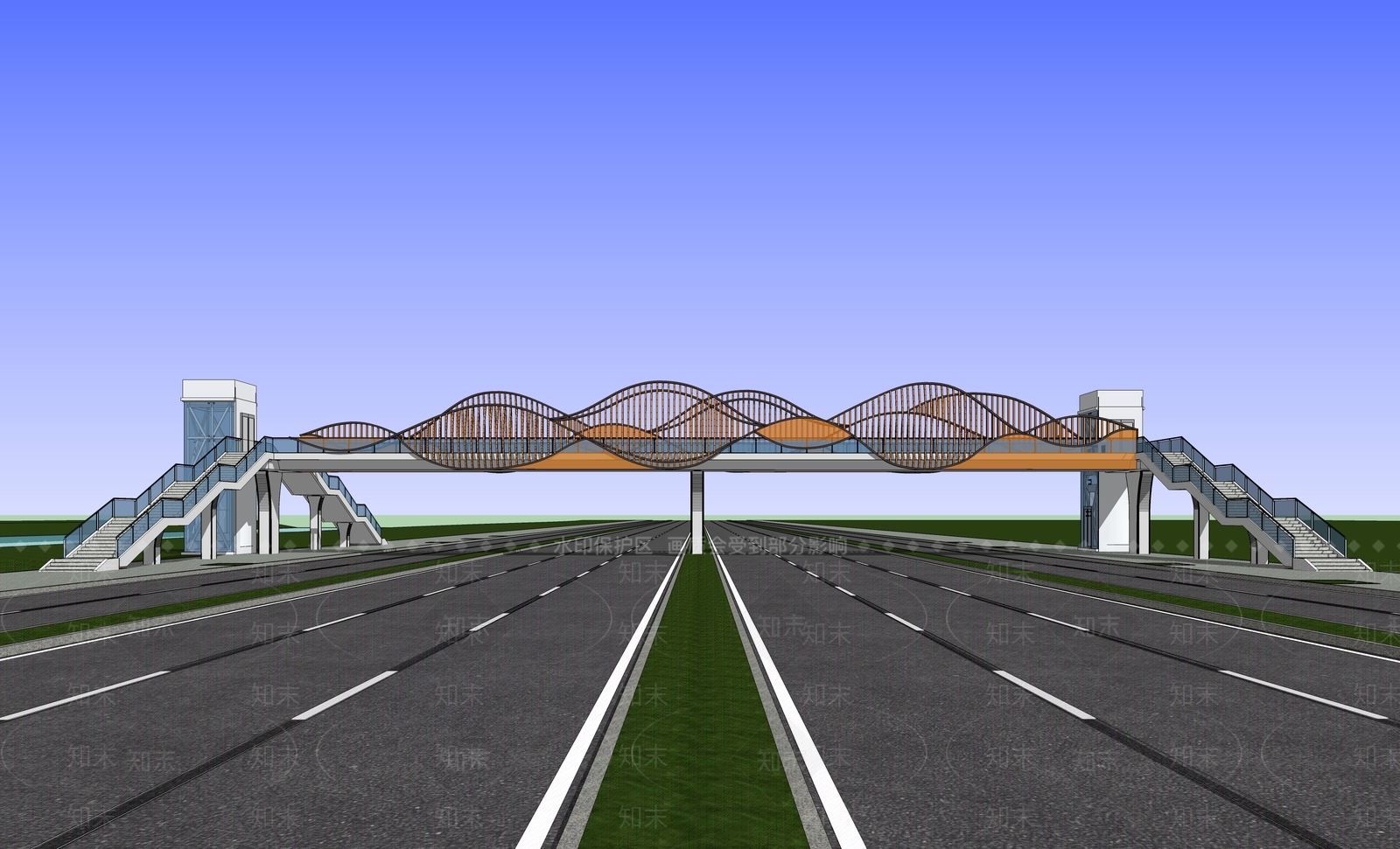 现代道路SU模型下载【ID:798447312】