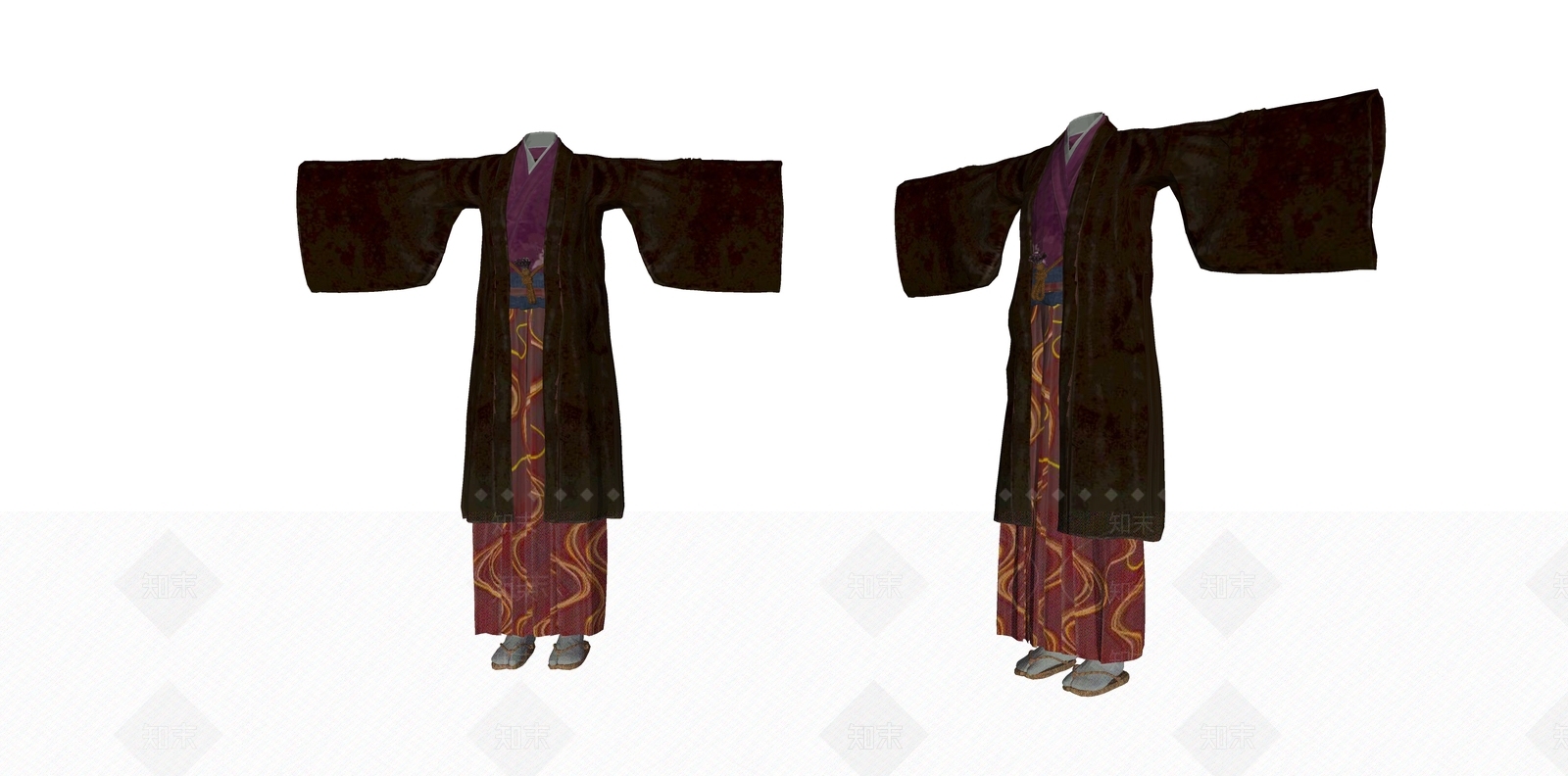 中式服装SU模型下载【ID:998460791】