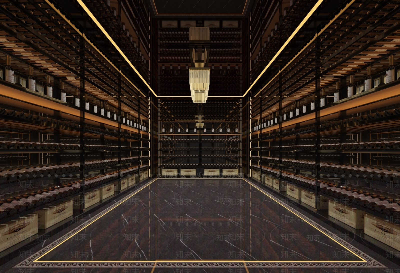 现代品酒室酒窖3D模型下载【ID:998465353】