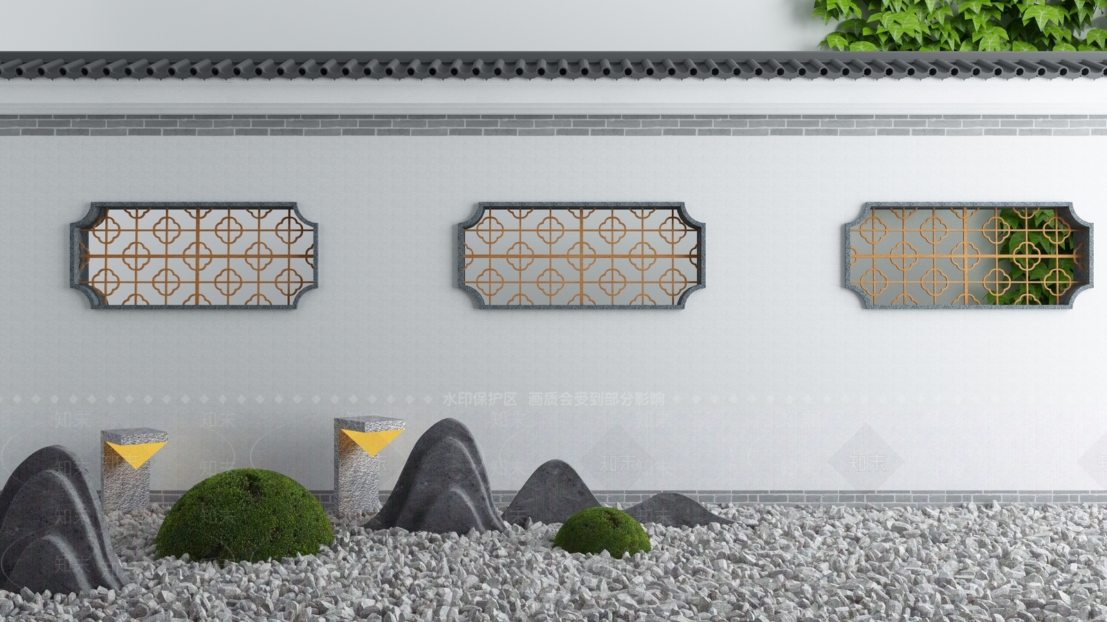 新中式牌楼牌坊3D模型下载【ID:998469280】
