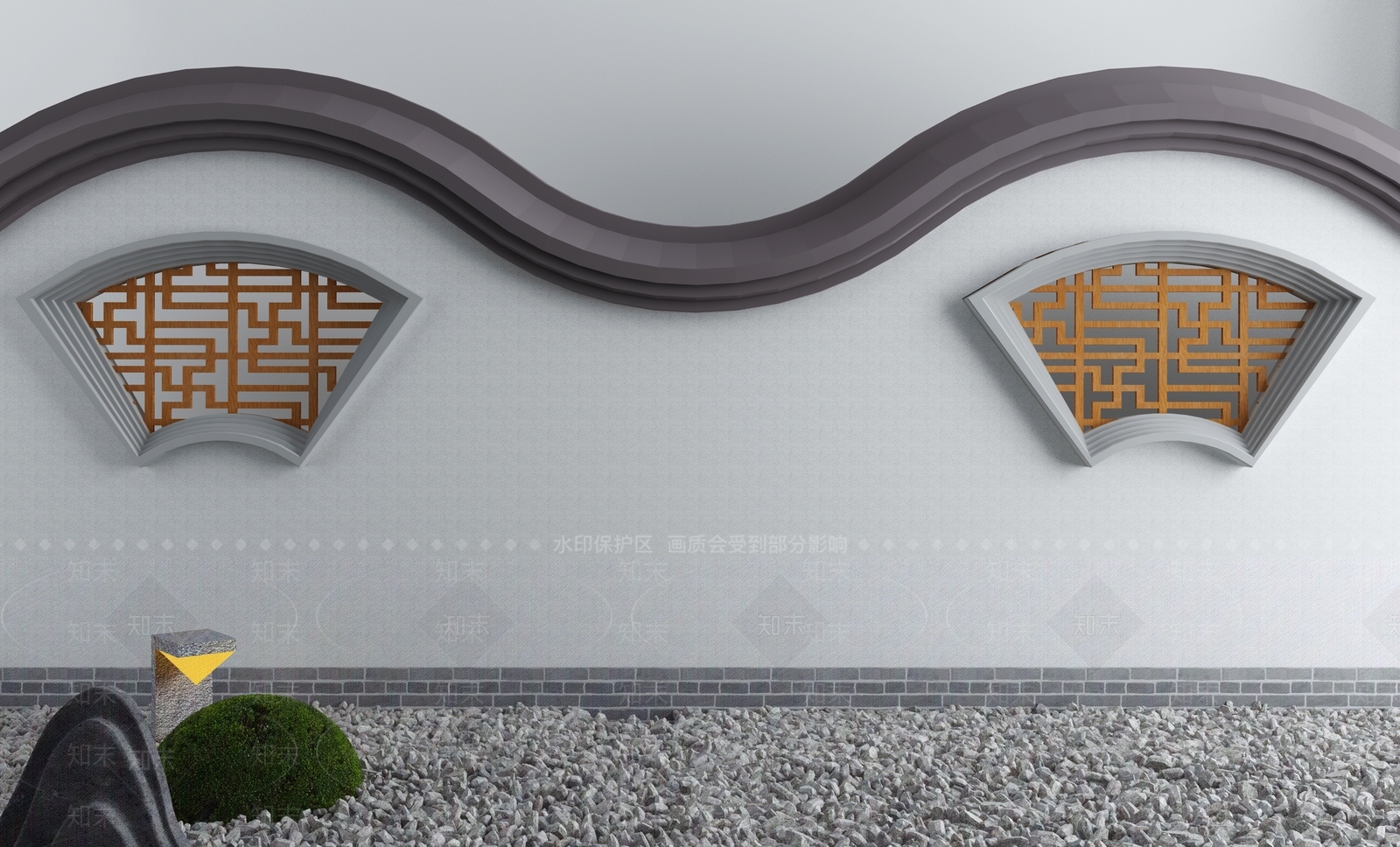 新中式牌楼牌坊3D模型下载【ID:998470206】