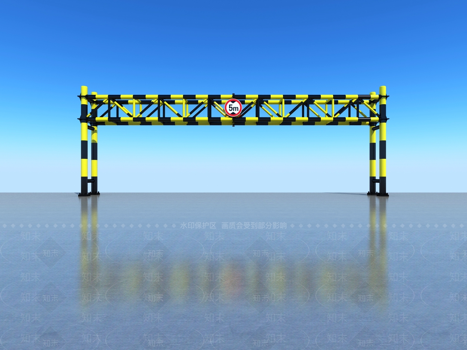 现代道路设施3D模型下载【ID:998471459】