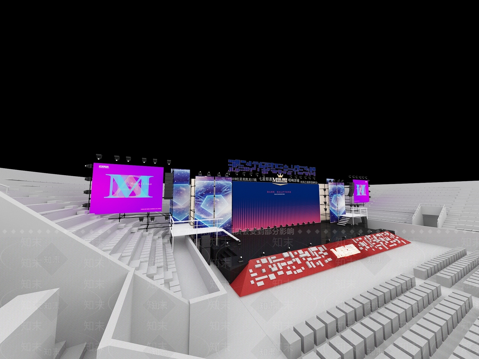 现代舞台舞美3D模型下载【ID:698485304】