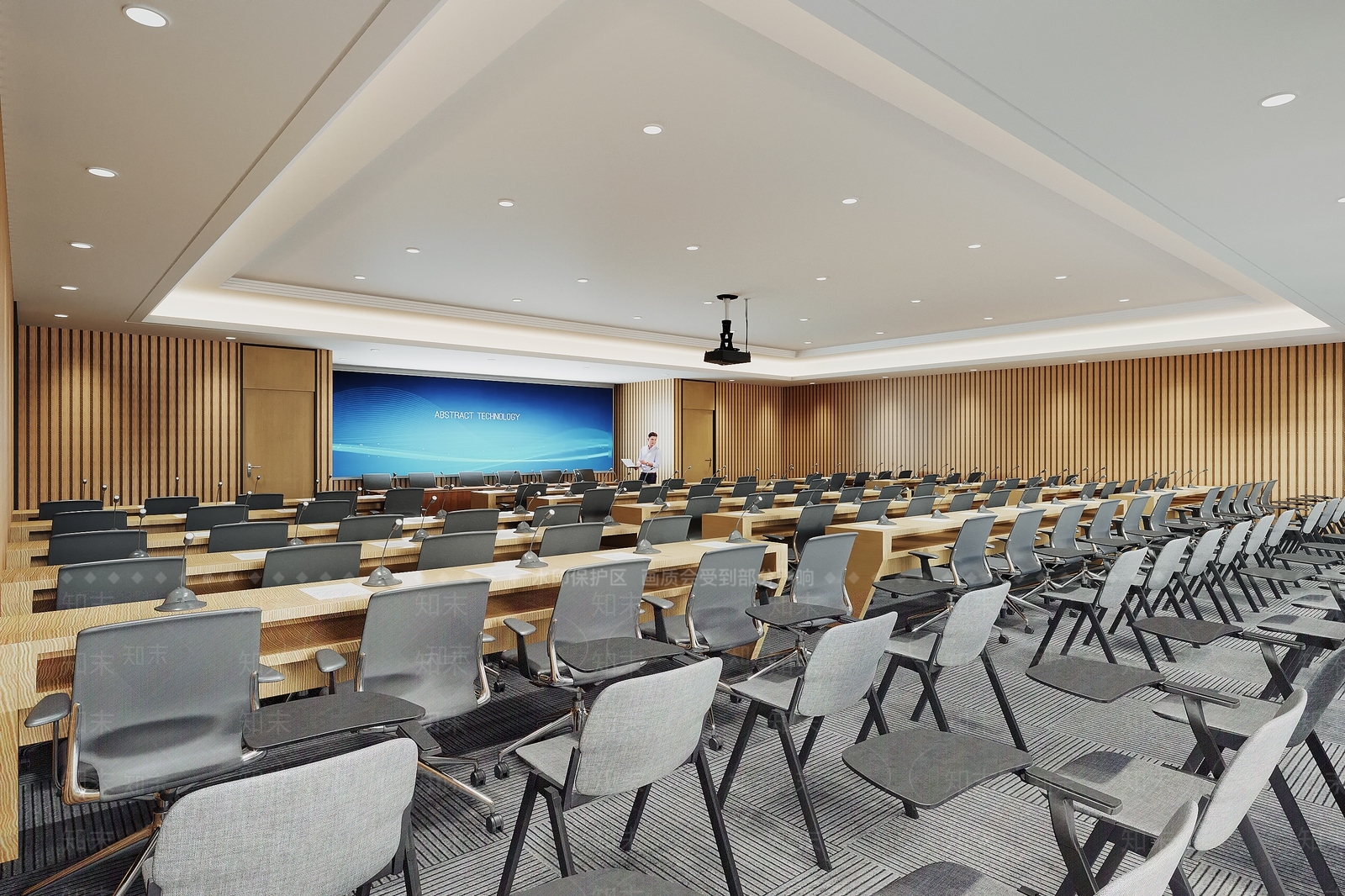 现代报告厅3D模型下载【ID:598552228】