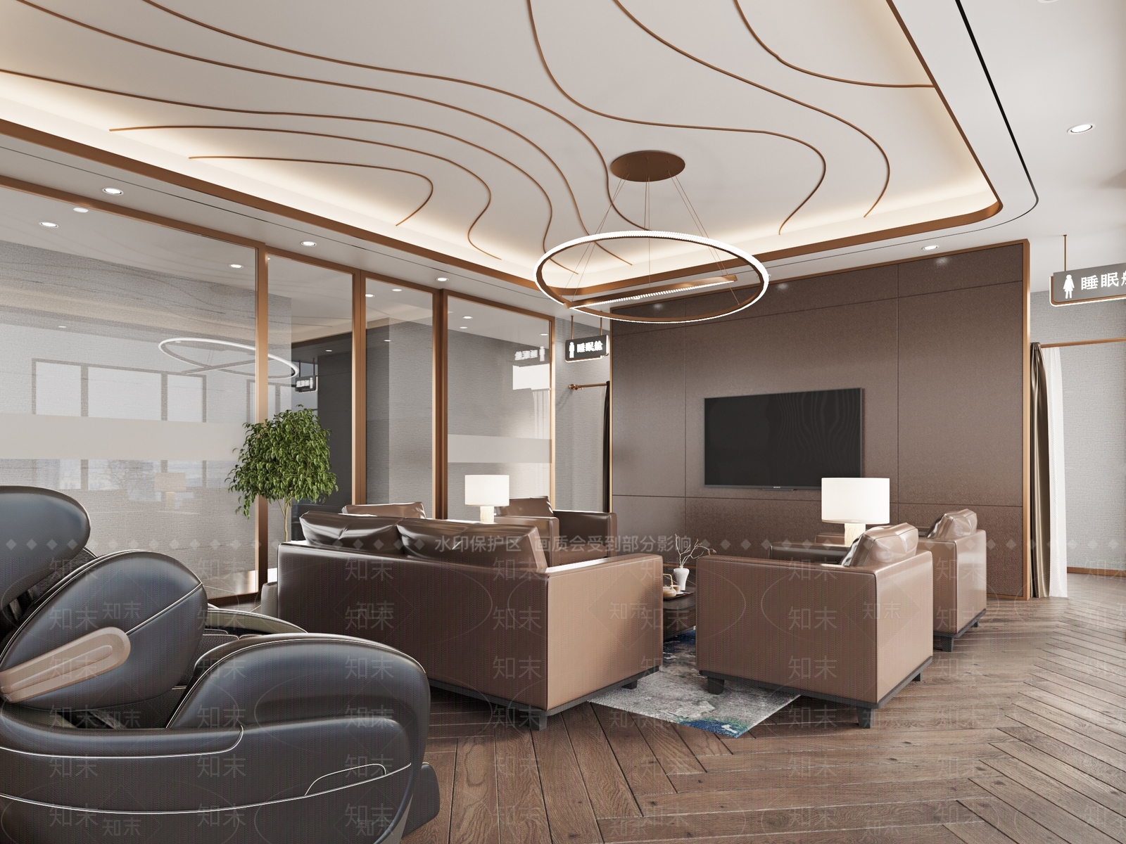 现代公司休息区3D模型下载【ID:898556120】