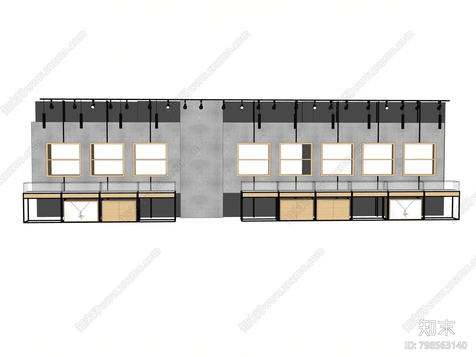 现代饰品店展架SU模型下载【ID:798563140】