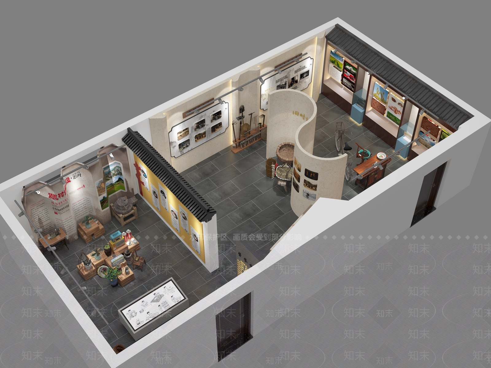 新中式乡村博物馆3D模型下载【ID:598577414】