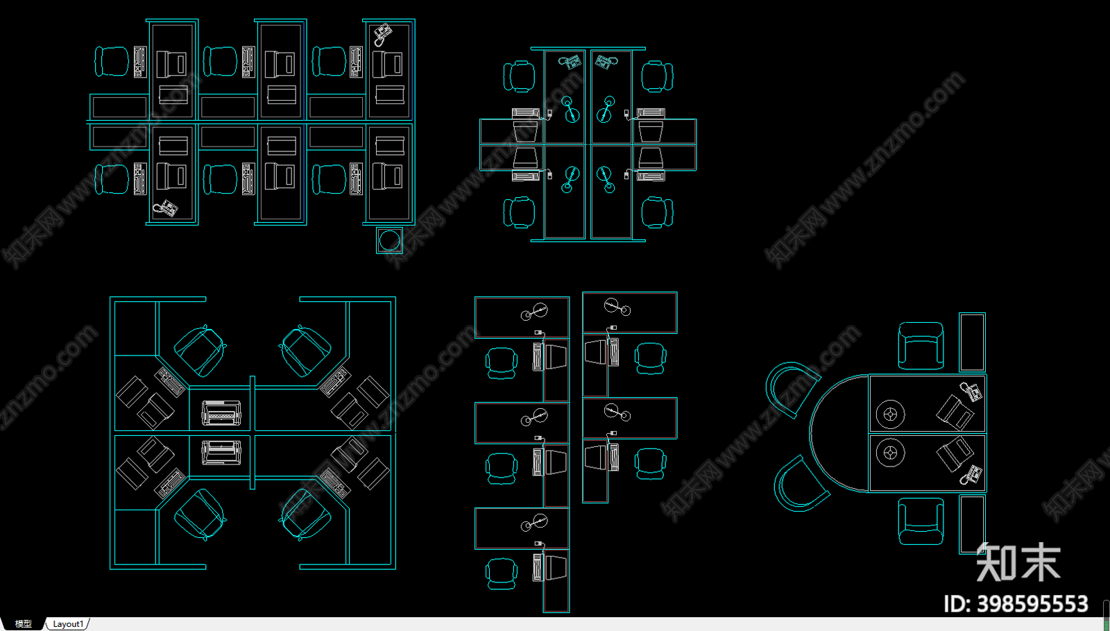 办公桌施工图下载【ID:398595553】