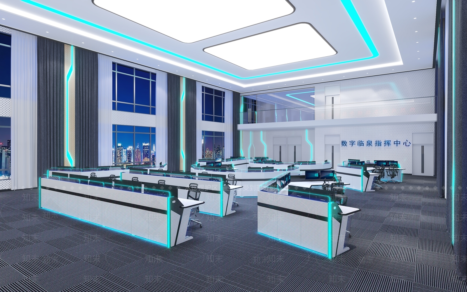 现代指挥控制室3D模型下载【ID:998602374】