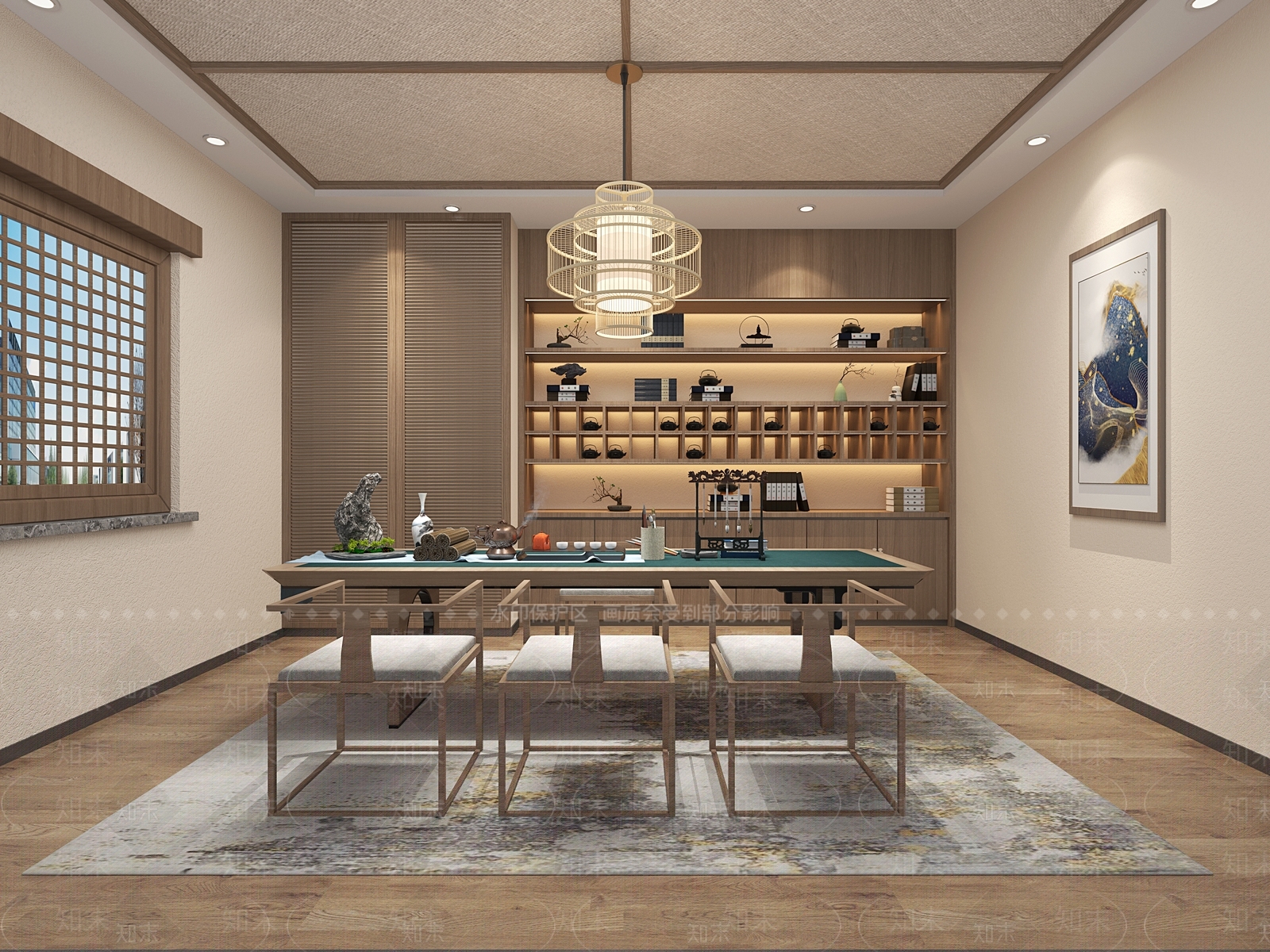 新中式茶馆3D模型下载【ID:498610140】