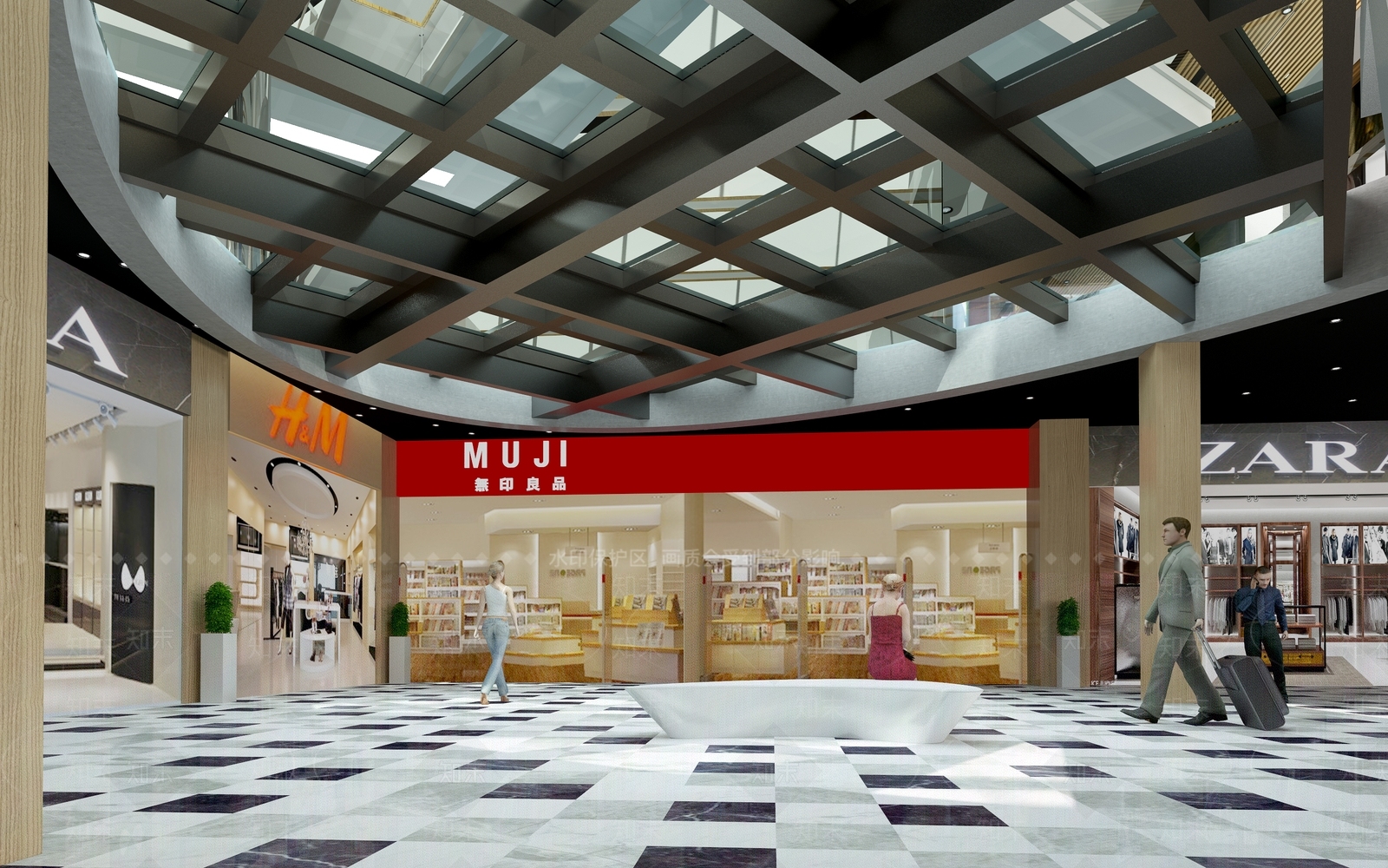 现代商场3D模型下载【ID:298613976】