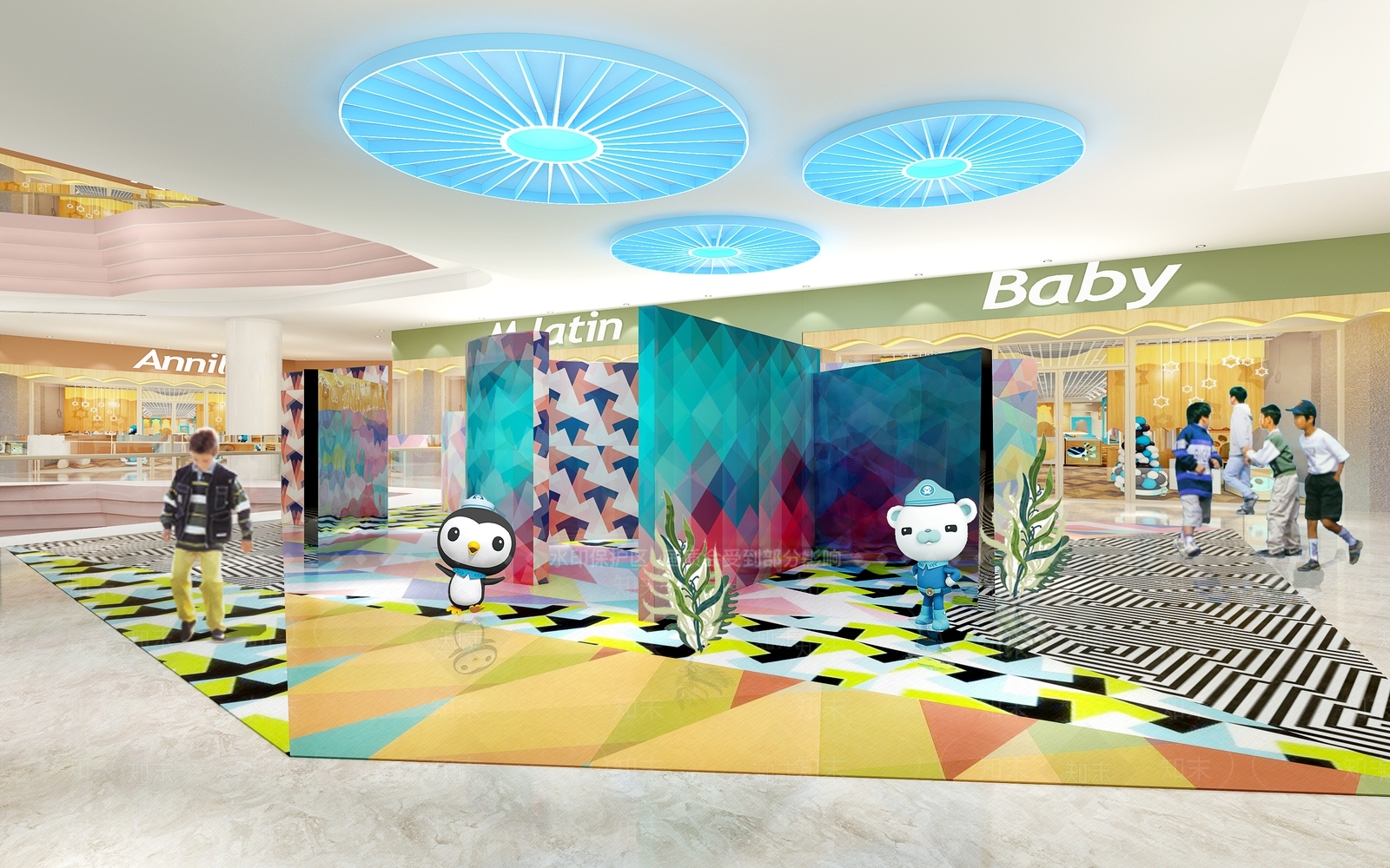现代商场过道3D模型下载【ID:298619946】