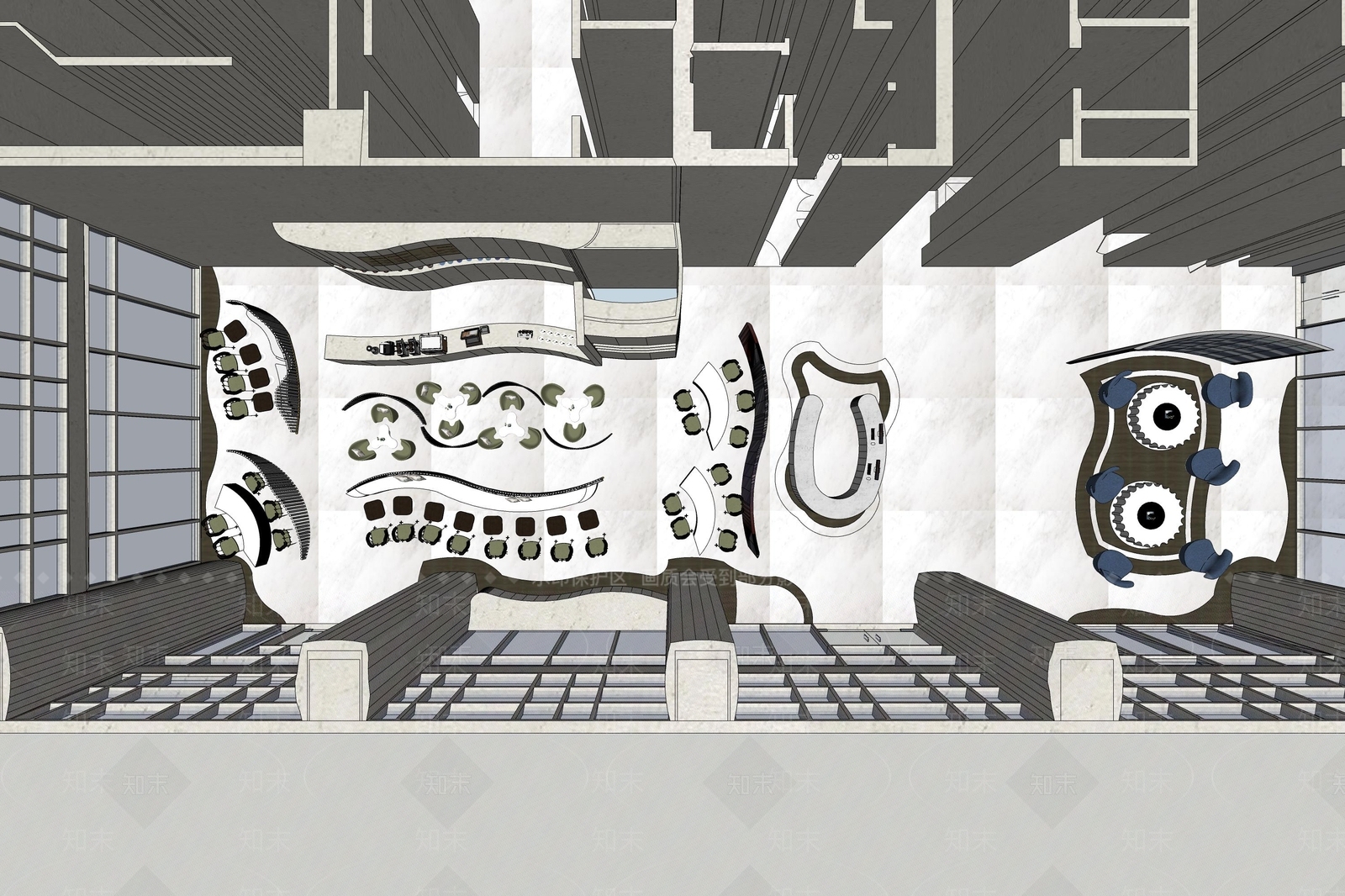 现代公司休息区SU模型下载【ID:398662216】