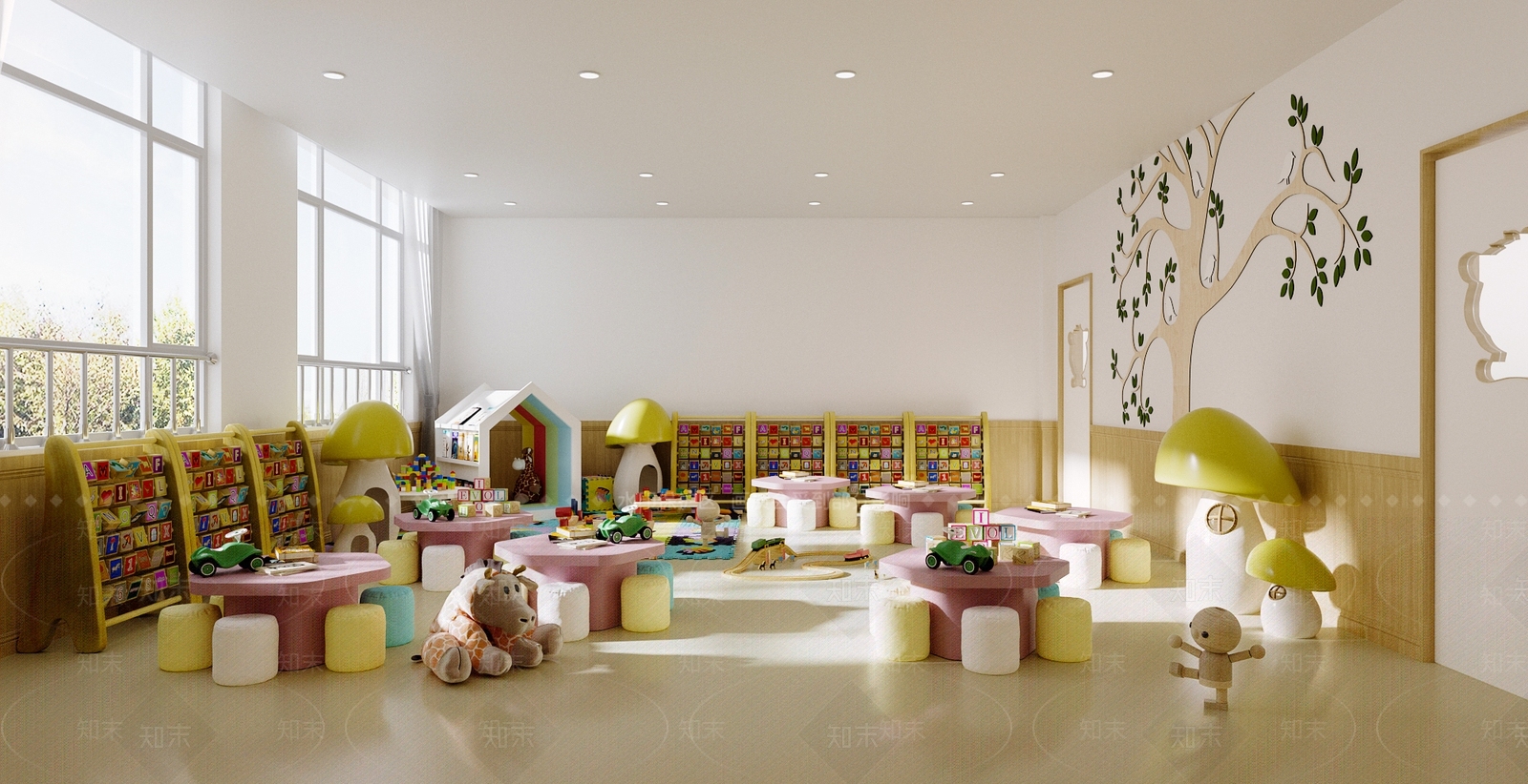 现代幼儿园积木教室3D模型下载【ID:598691856】
