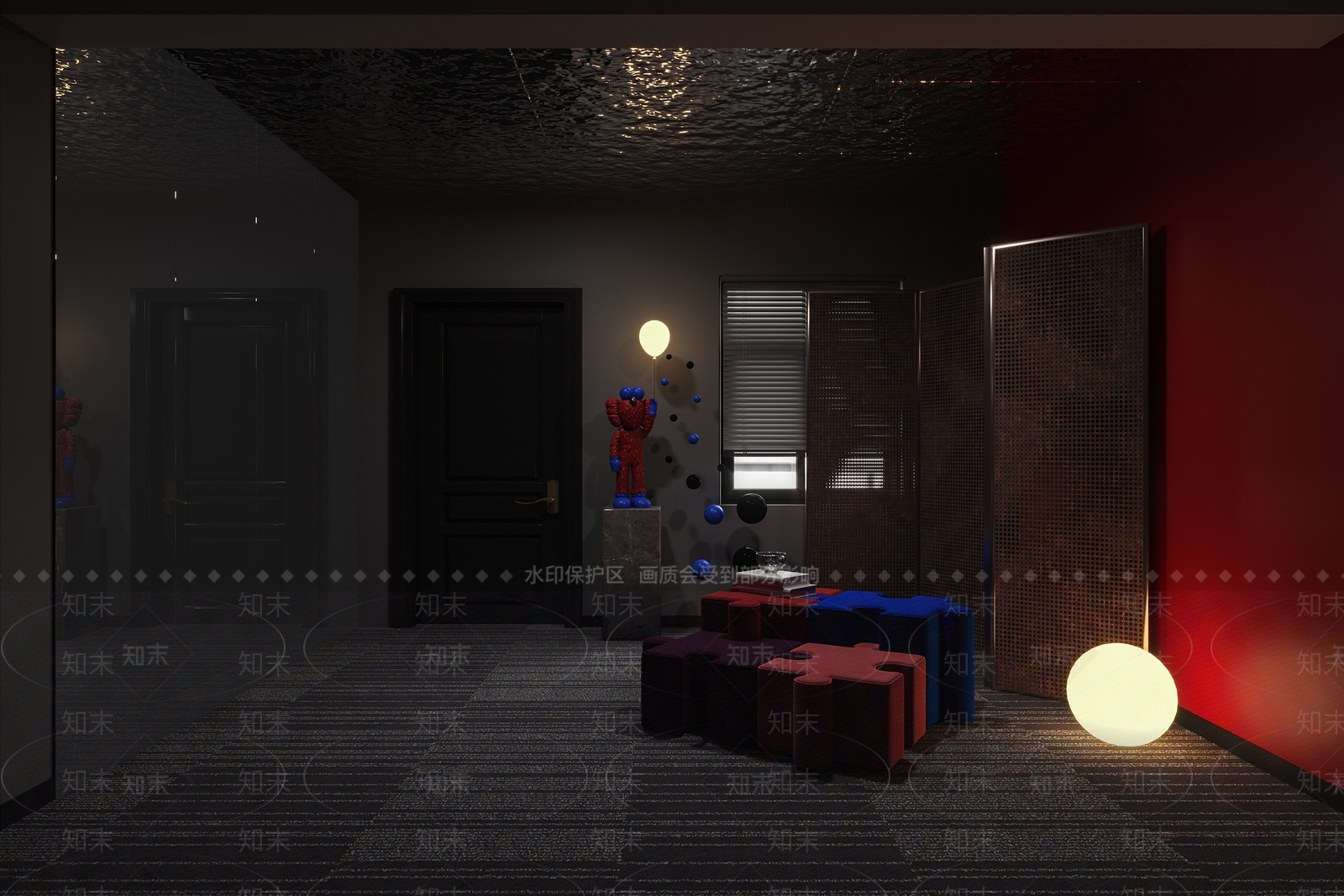 现代剧本杀门厅3D模型下载【ID:998699325】