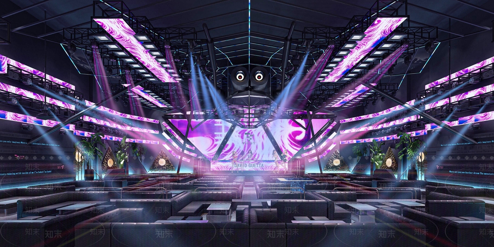 现代酒吧SU模型下载【ID:798704410】