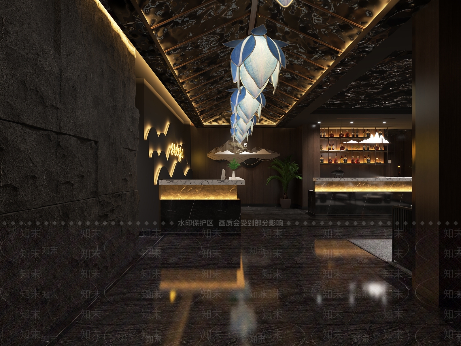 新中式足浴会所3D模型下载【ID:798720161】