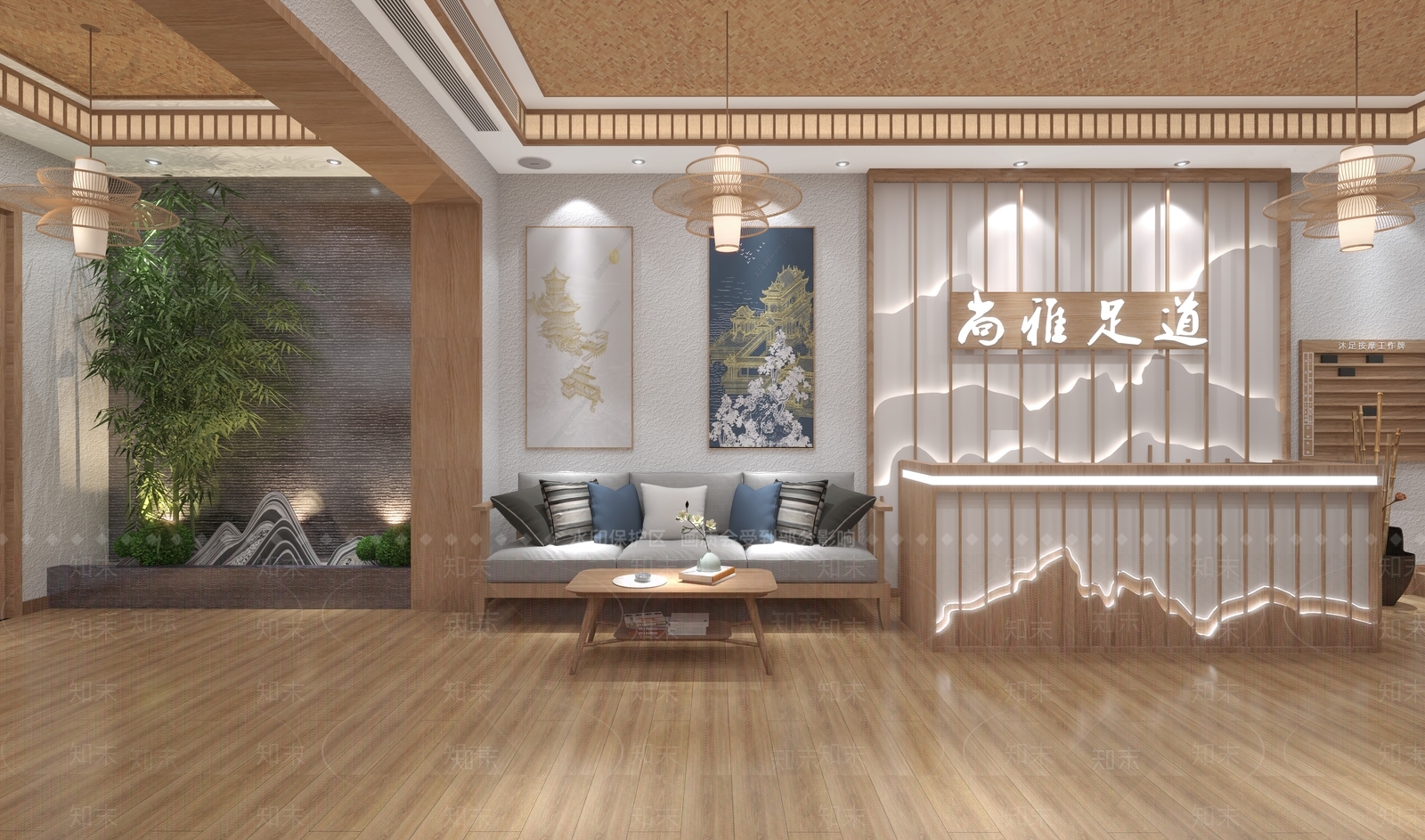 日式足浴会所3D模型下载【ID:798719138】