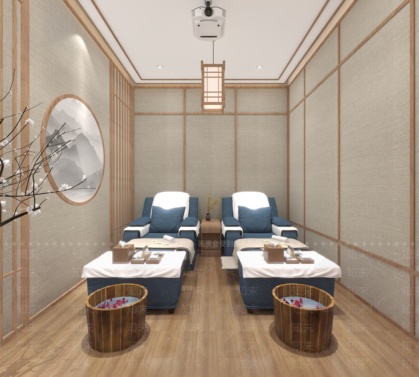 日式足浴会所3D模型下载【ID:798719191】