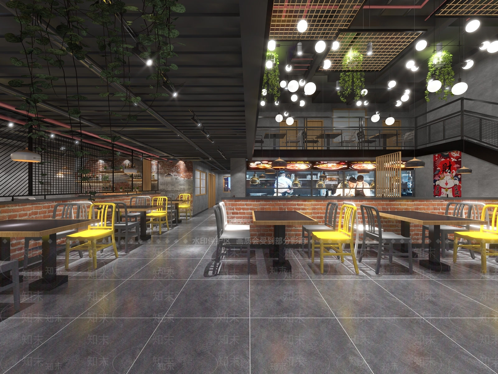 工业风火锅店3D模型下载【ID:398720283】