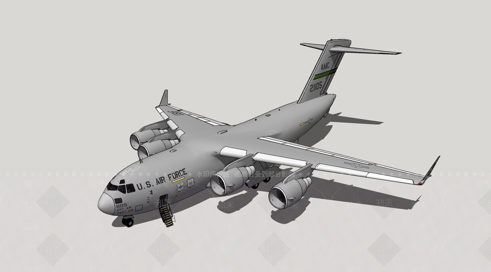 现代航空SU模型下载【ID:898729585】