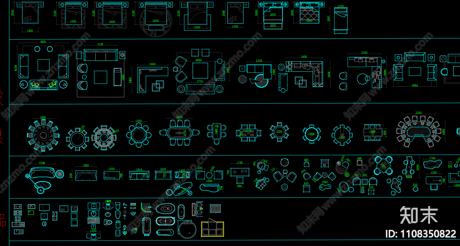 家装图库施工图下载【ID:1108350822】