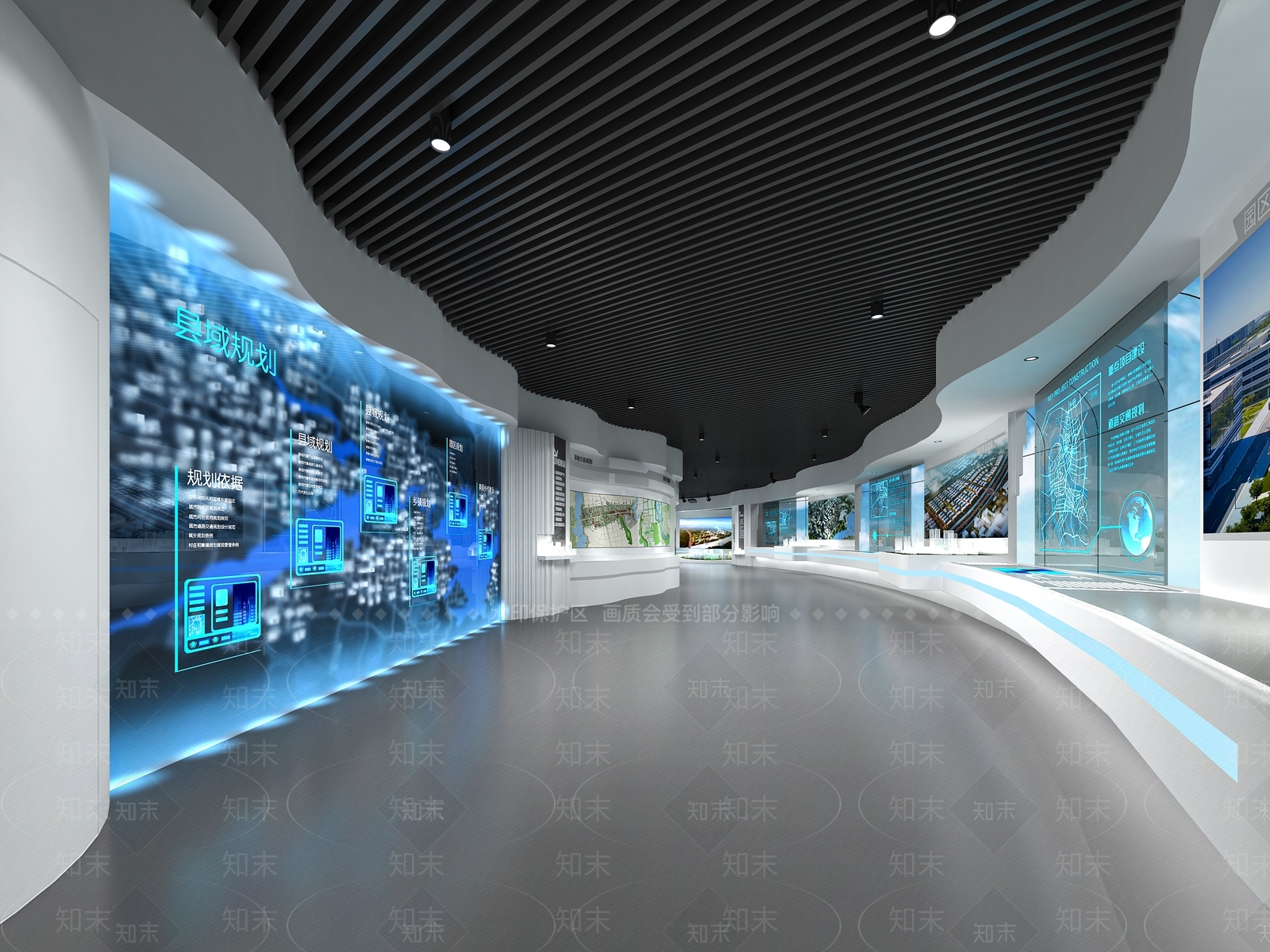 现代科技城市规划展厅3D模型下载【ID:998749586】