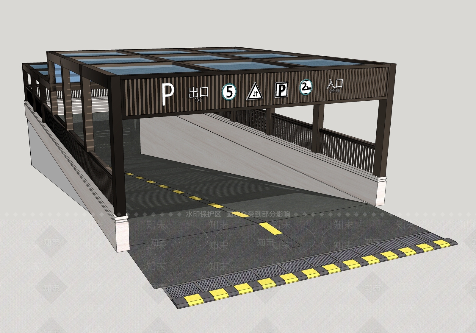 现代大门SU模型下载【ID:998750169】