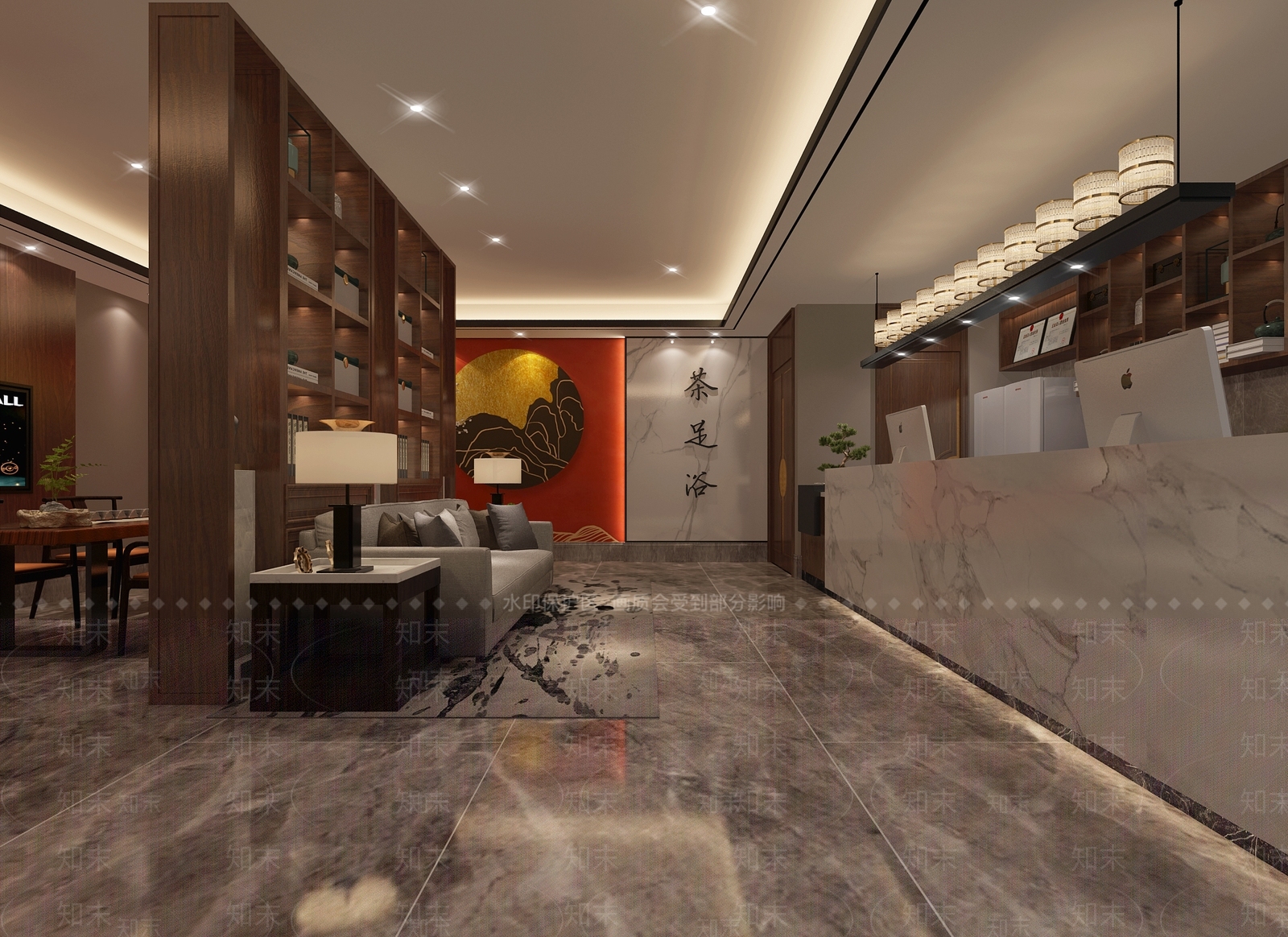 新中式足浴会所3D模型下载【ID:798779110】