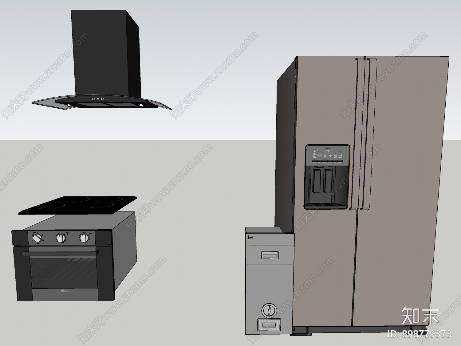 现代厨具SU模型下载【ID:898779373】