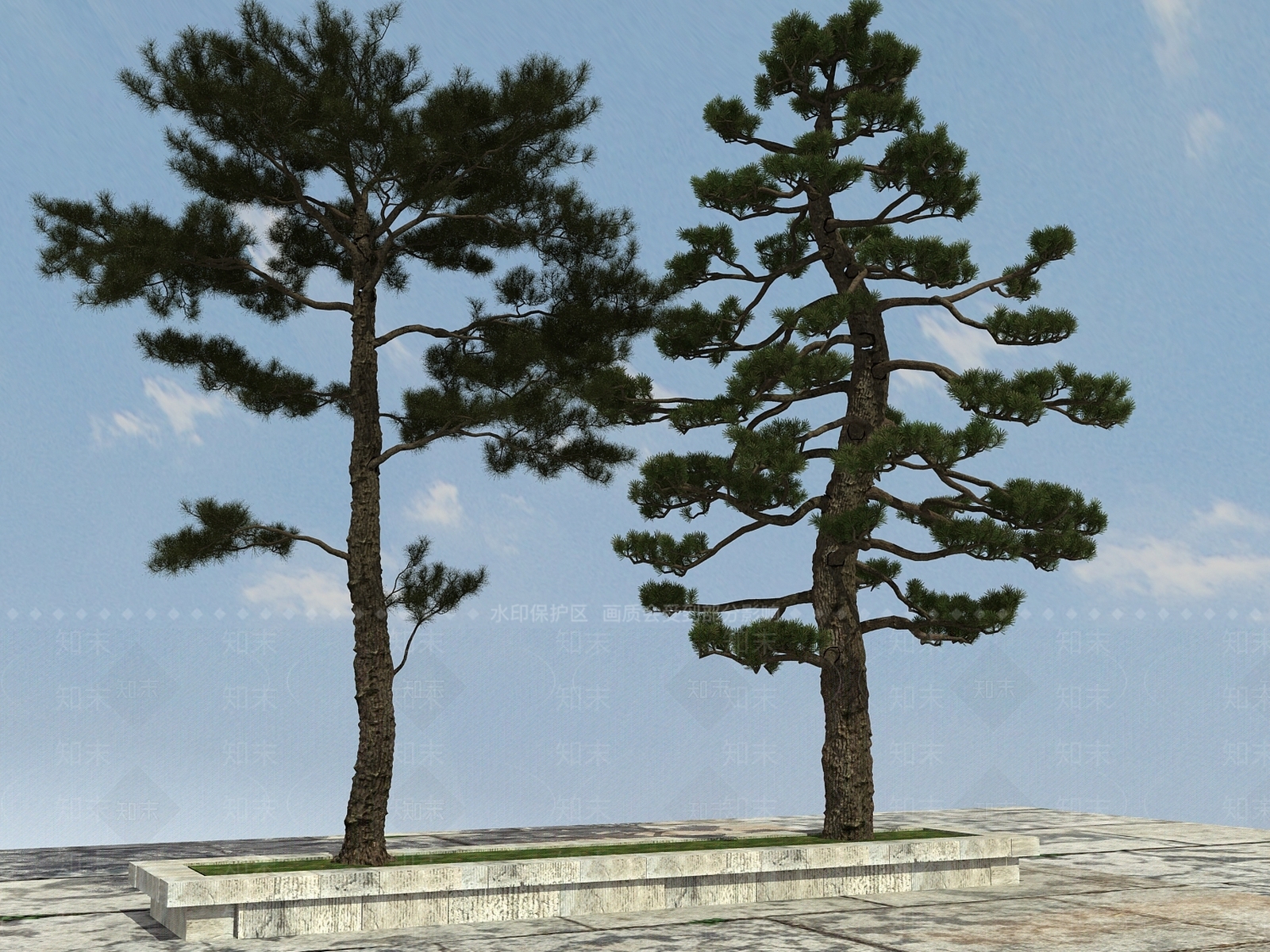 新中式大树3D模型下载【ID:398808644】