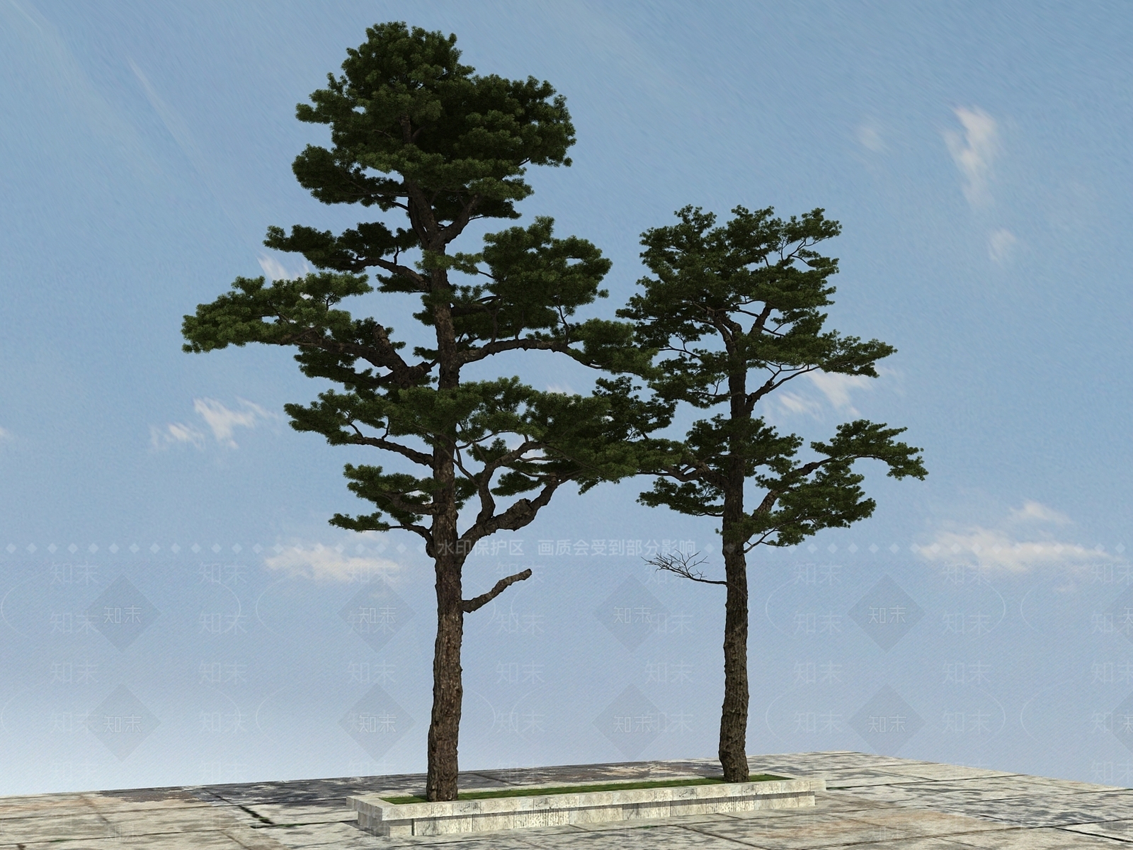 新中式大树3D模型下载【ID:398809655】