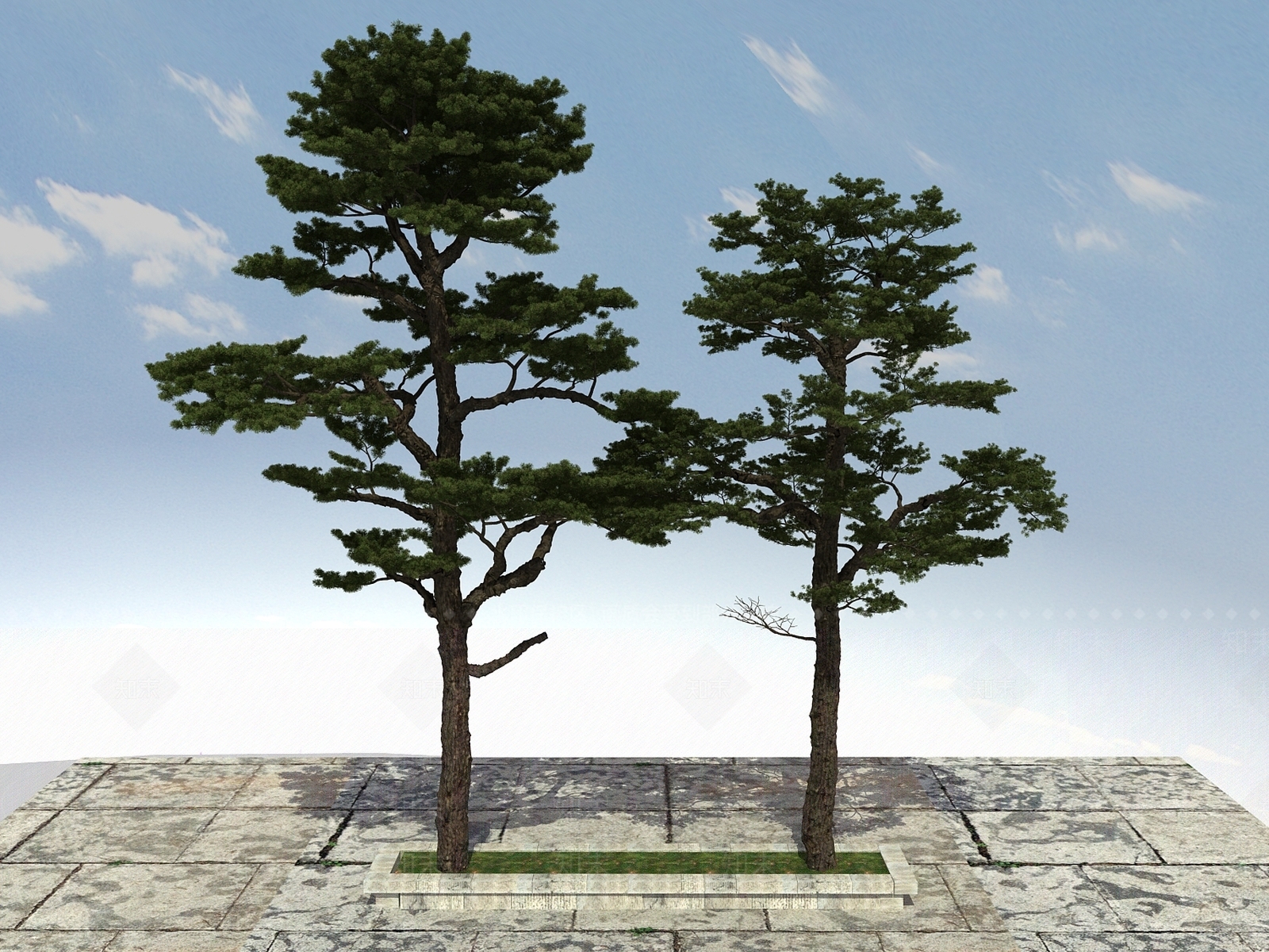 新中式大树3D模型下载【ID:398809655】