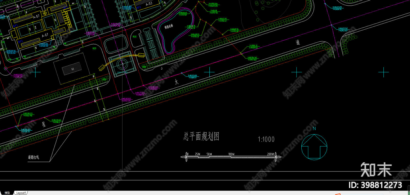 学校cad施工图下载【ID:398812273】