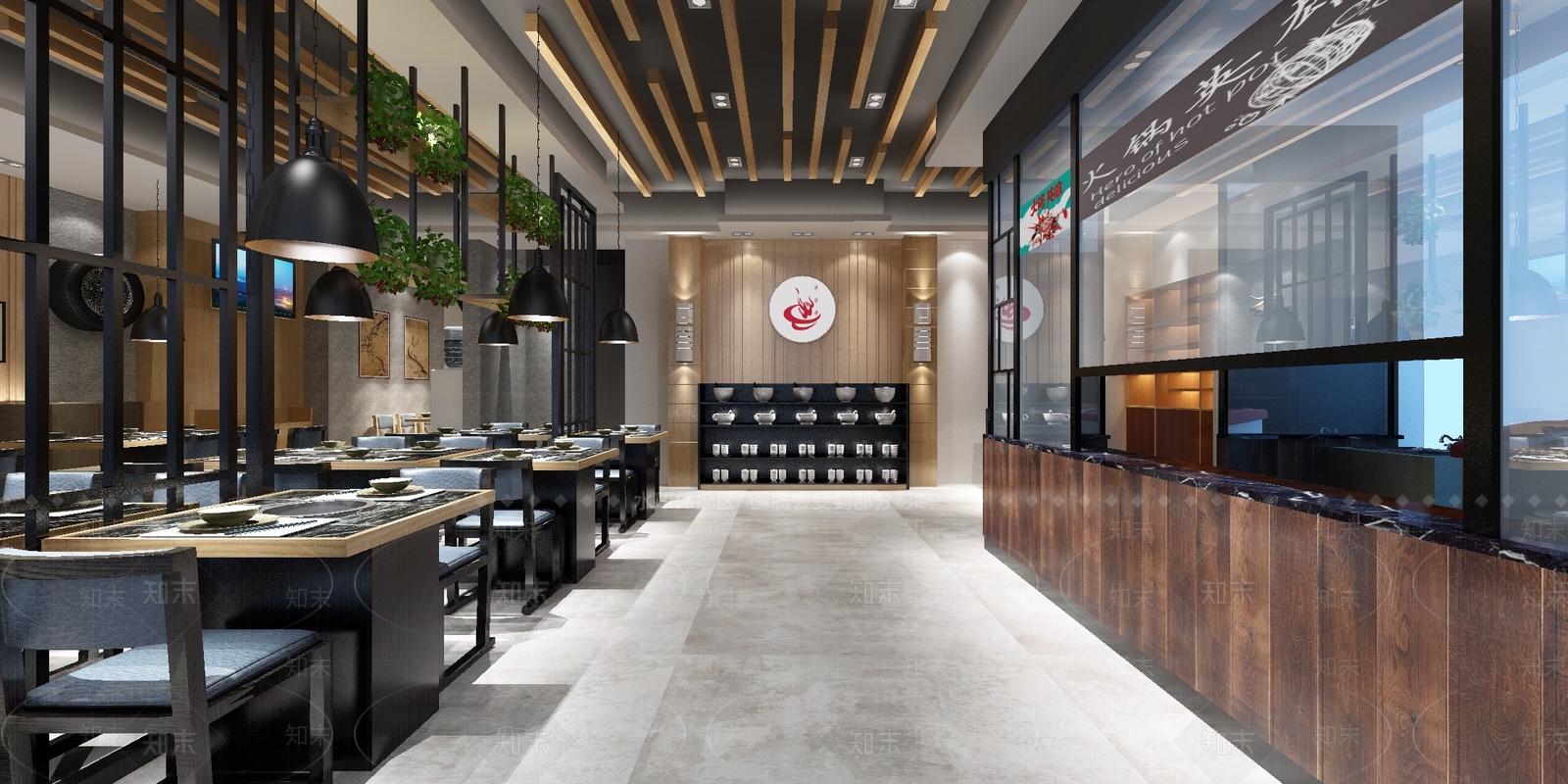 现代火锅店3D模型下载【ID:398813248】